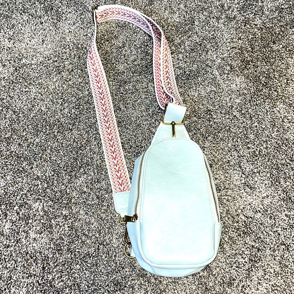 Grey crossbody purse